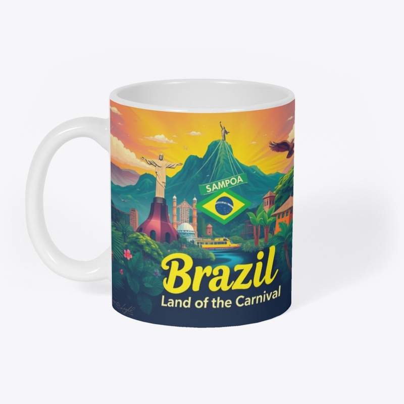 Brazil Vibrant Skyline Art