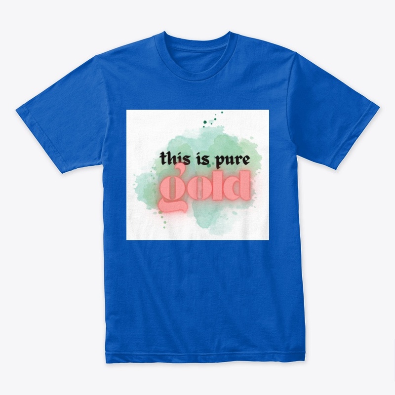 This is pure gold typography  tee 