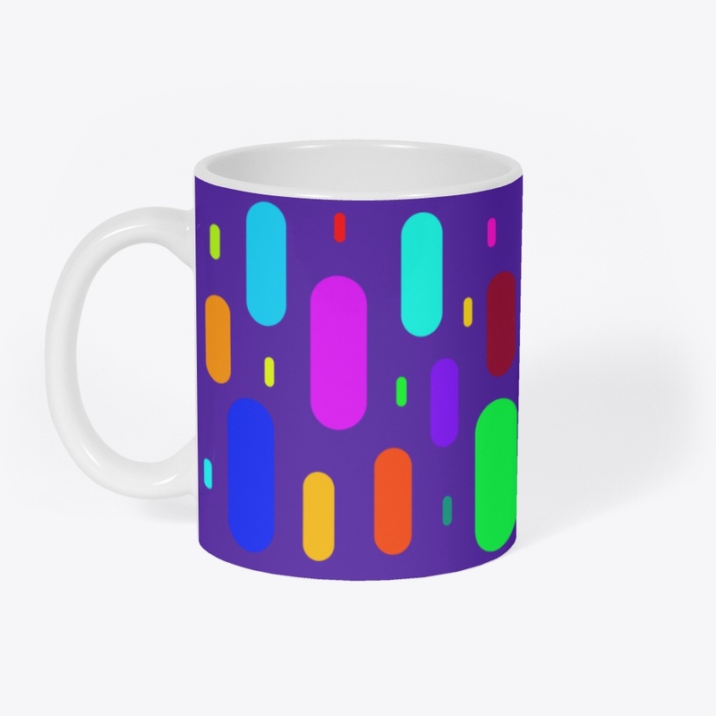 Colorful rain lines design Coffee Mug