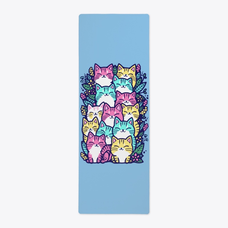 Cats in flowers