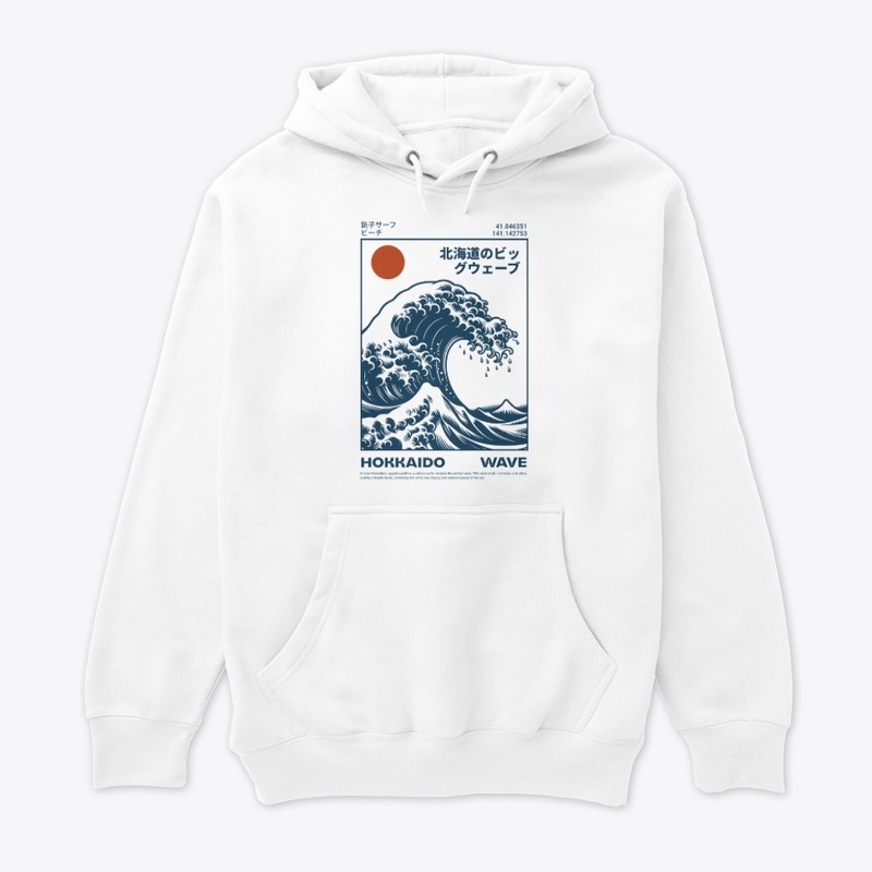 Hokkaido Wave Japan Ocean Nature Graphic