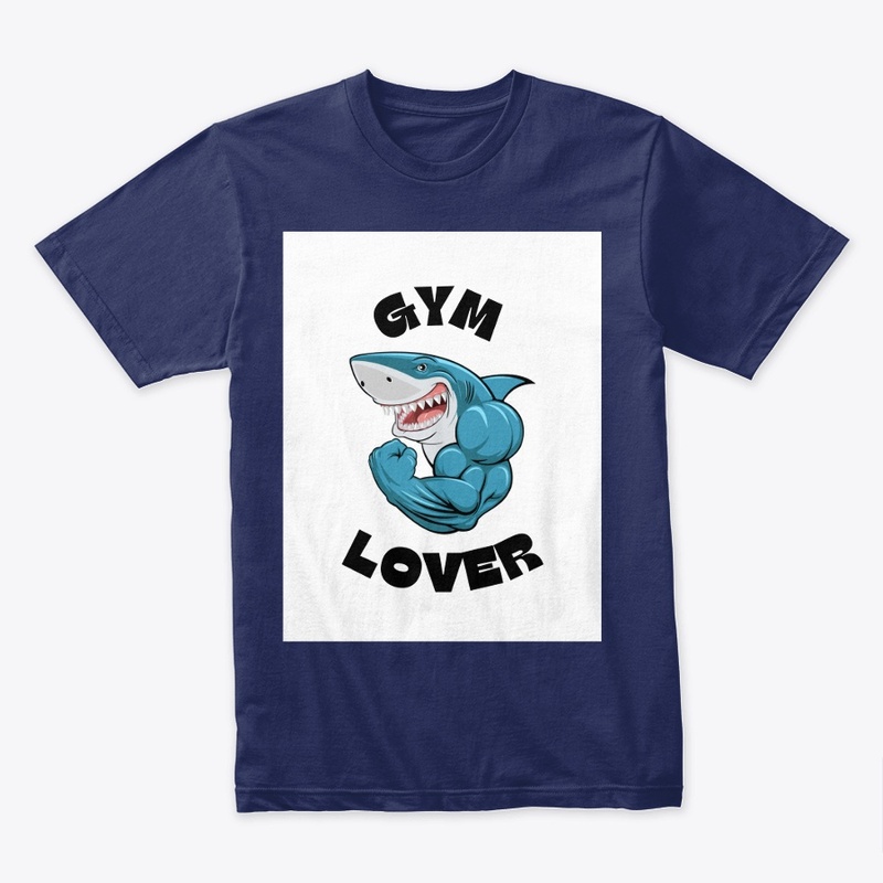 Blue Shark Gym Lover T-Shirt"