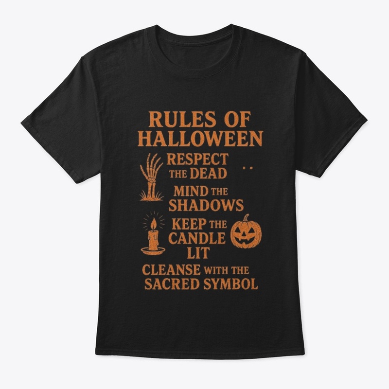 Rules of Halloween Spooky Typography 