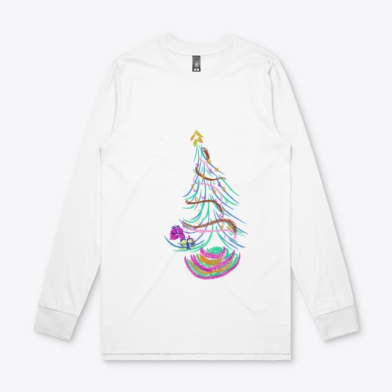 lone right side up Christmas tree