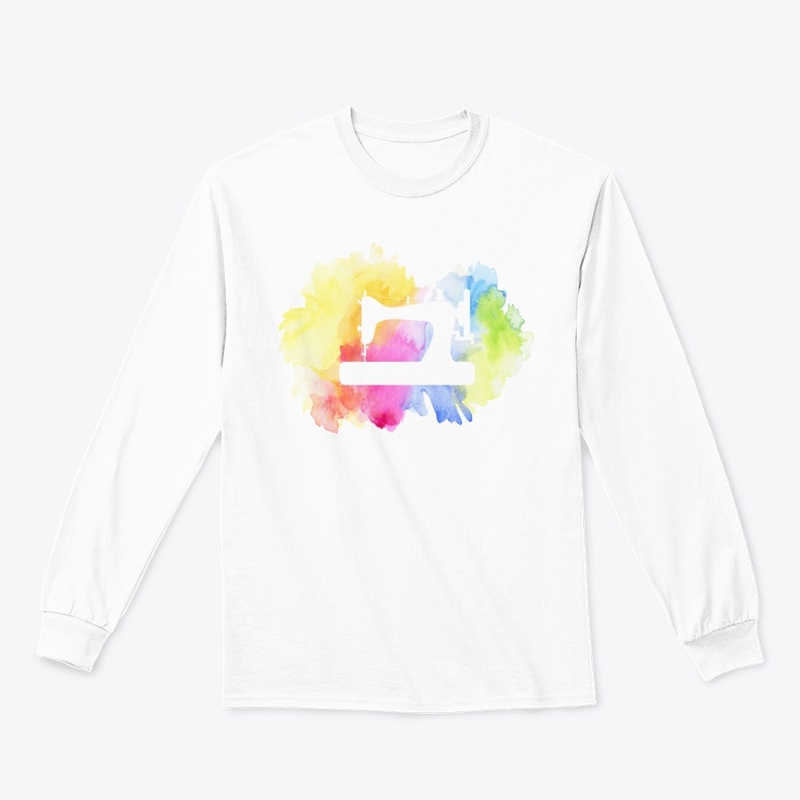 Sewing Machine Cutout Rainbow Watercolor