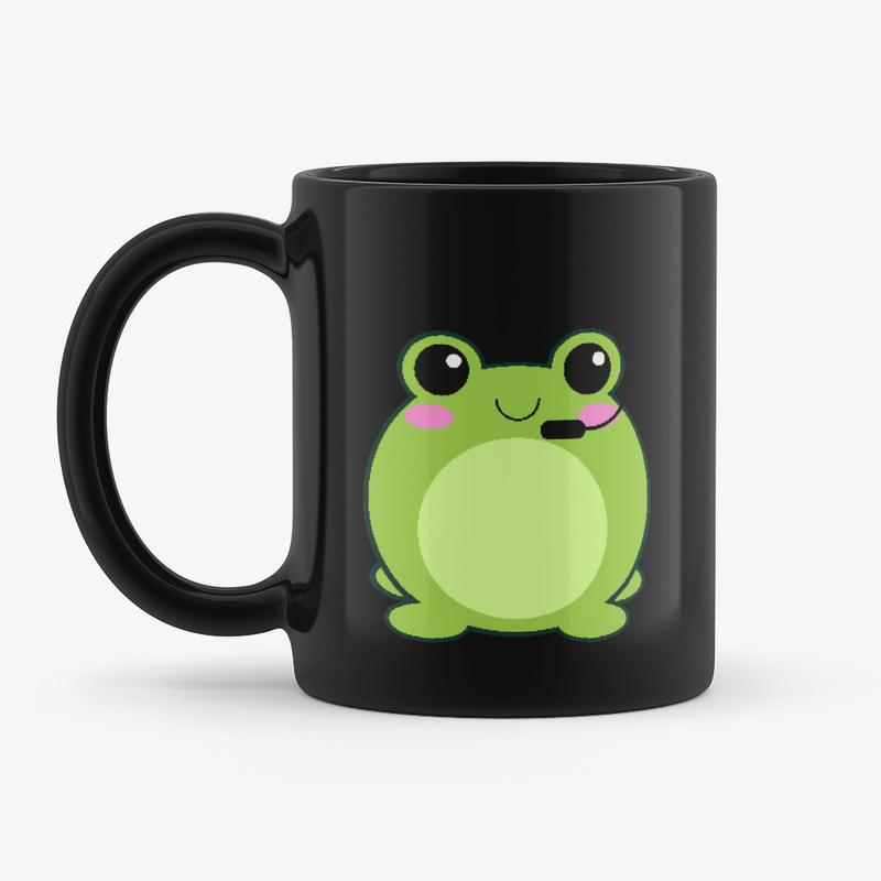 Green Gamer Frog - Kawaii Frog