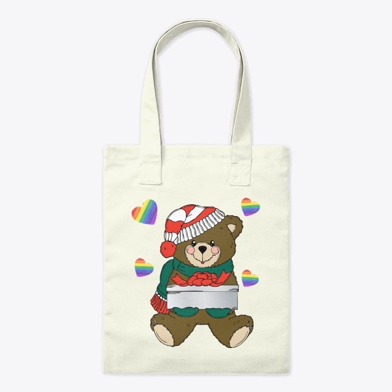 Cute bear tote bag