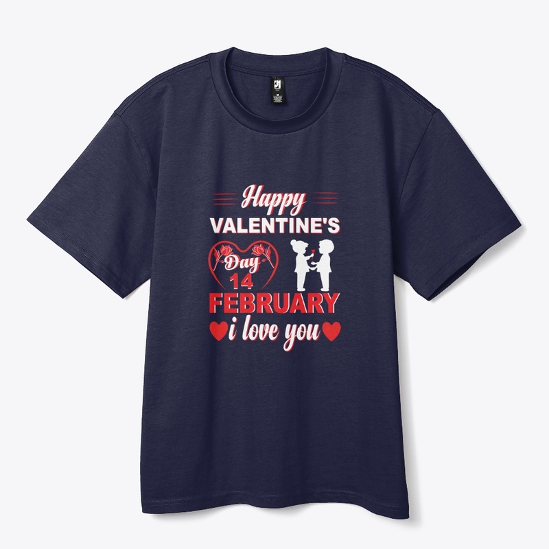 Happy Valentines Day 14 February New Tee