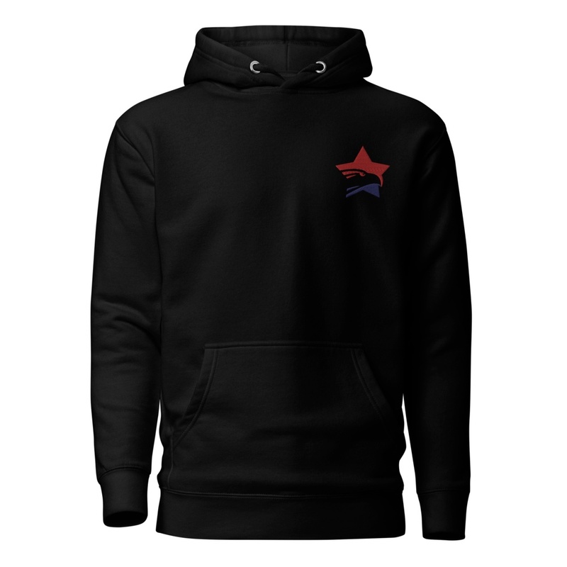 Embroidery Star Eagle Logo Hoodie
