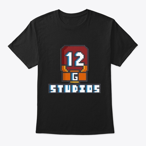 12 G Studios Merchandise  Black T-Shirt Front