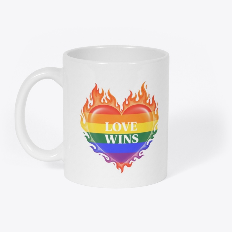  "Love Wins" LGBTQ+ Pride Heart