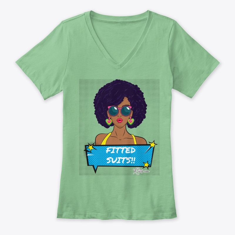 Fitted Suits Pop Art Afro Woman