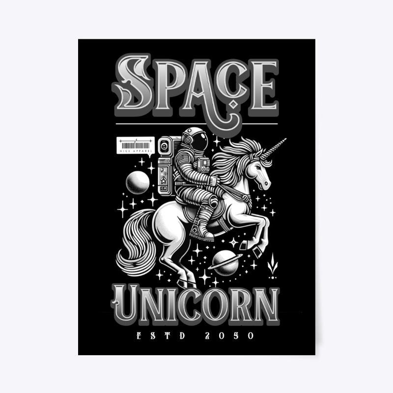 Space Unicorn Magical Fantasy Art Merch