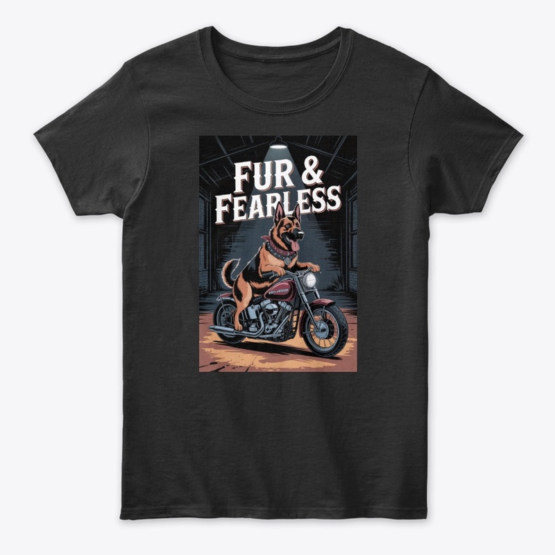 Biker Dog German Shepherd Tee
