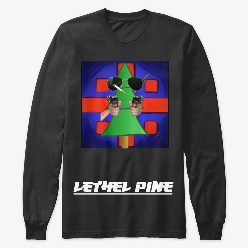 lethel pine tree with emblem background