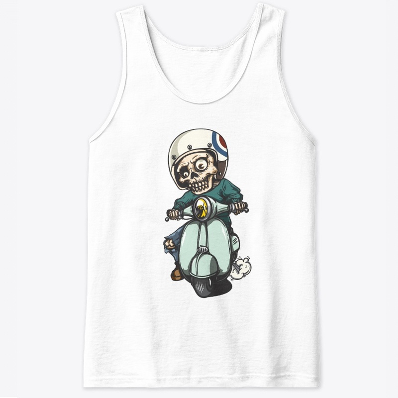 Cute Skeleton on Bike
