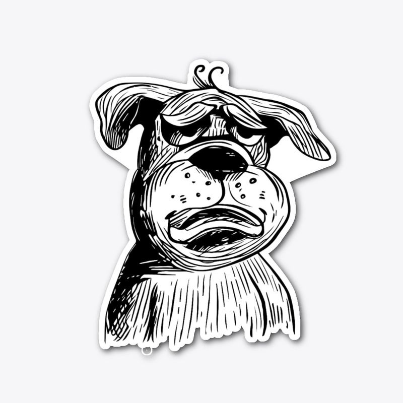 Bulldog Illustration - Funny Dog Design