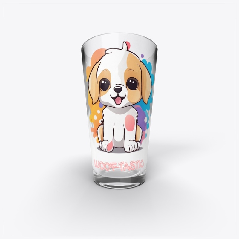 Cute Puppy with Colorful Spots