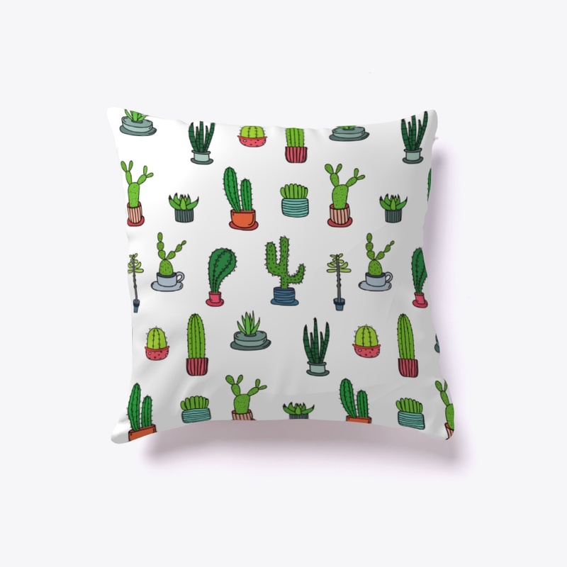 Cacti Illustrated Pattern, Plant Lover