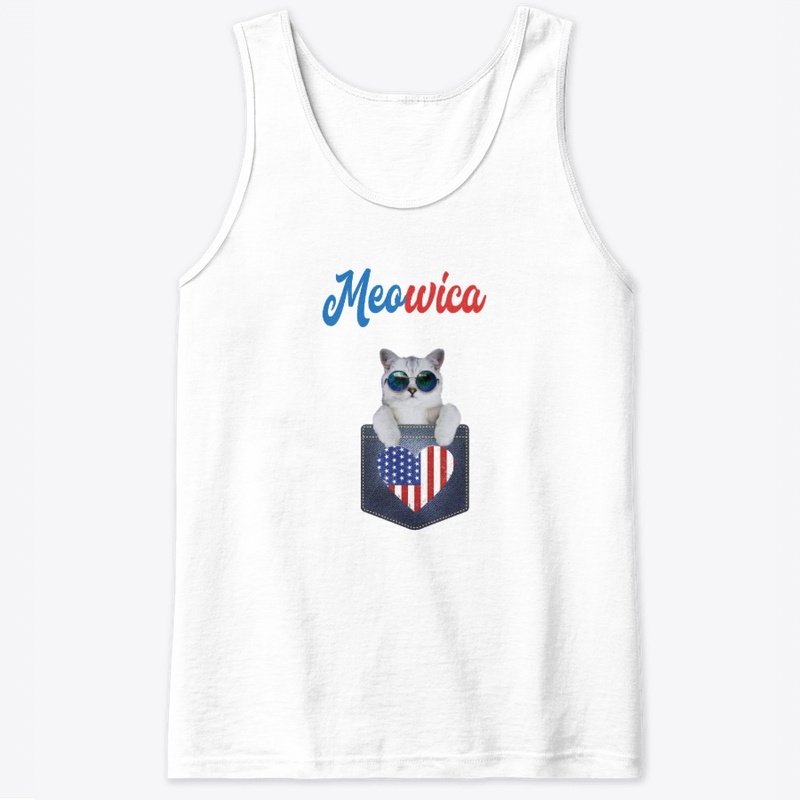 Funny,  Meowica , Patriotic Cat