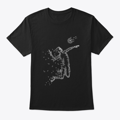 Volleyball Rrqxc Black T-Shirt Front