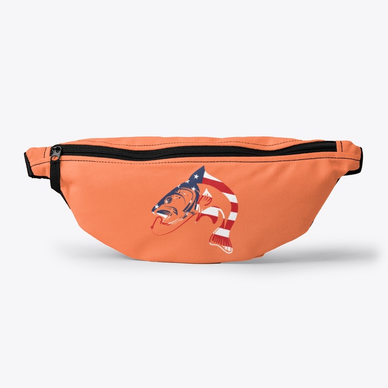 American Flag Fishing design