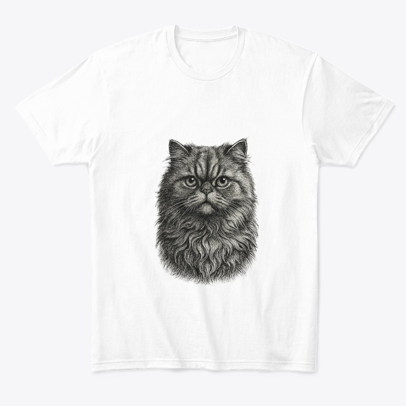 Vintage Persian Cat Art T-Shirt