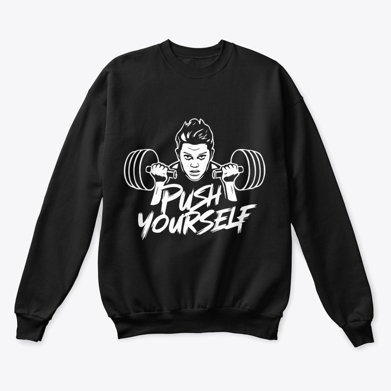 Push Yourself Typography Gym T-shirt