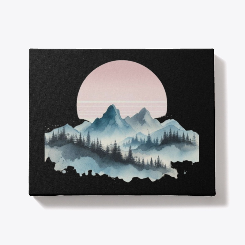 Sun and Mountains T-Shirt Design 
