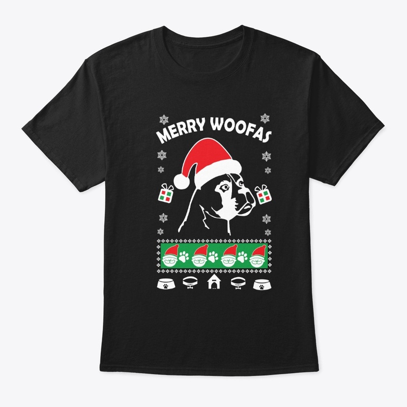BOXER FUNNY CHRISTMAS SWEATER T-SHIRT 