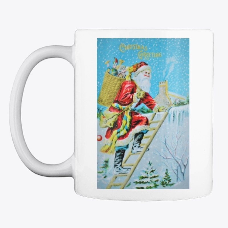 Vintage rooftop Santa