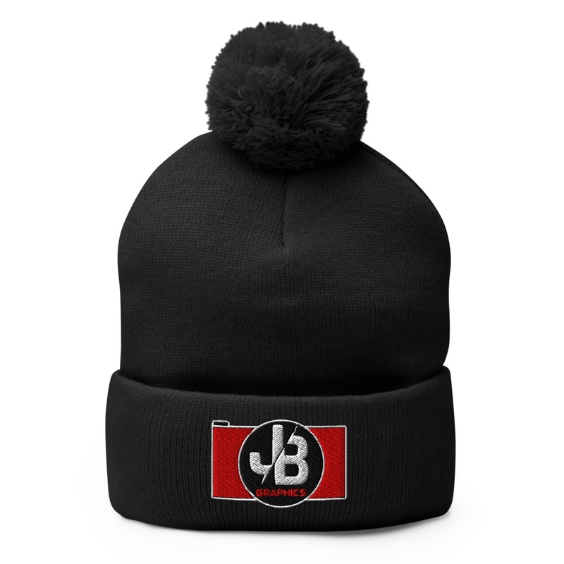 JB Graphics Pom Pom Beanie