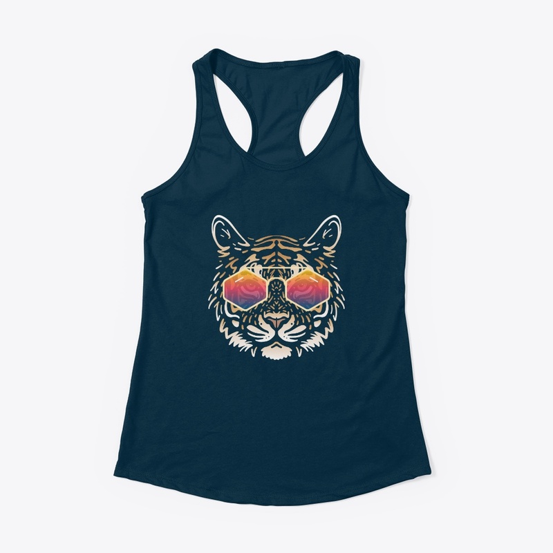Cute Tiger in Sunglasses (Colored+sg03)