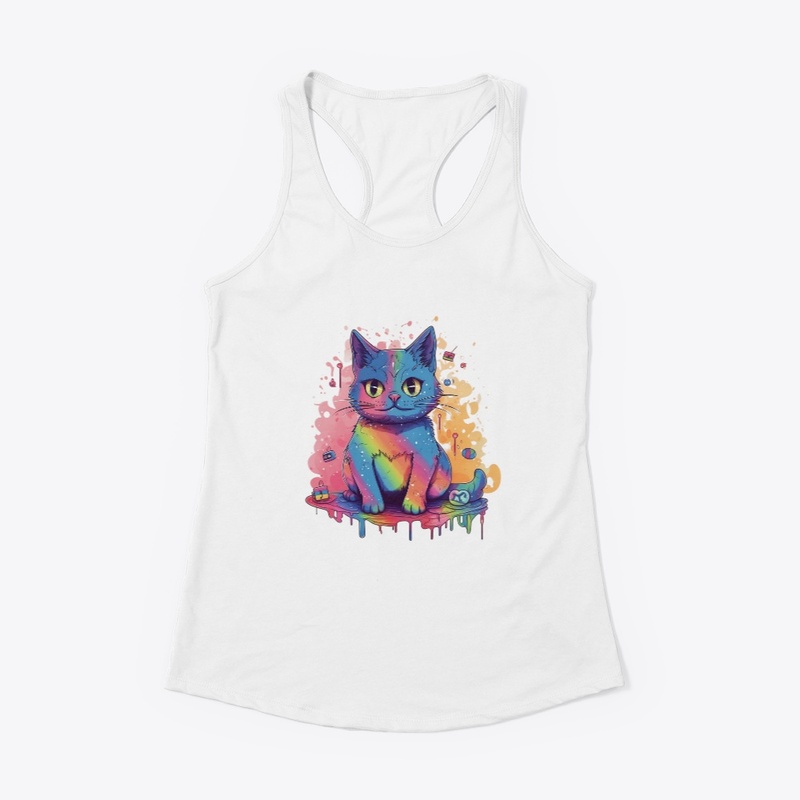 Rainbow Graffiti Cat