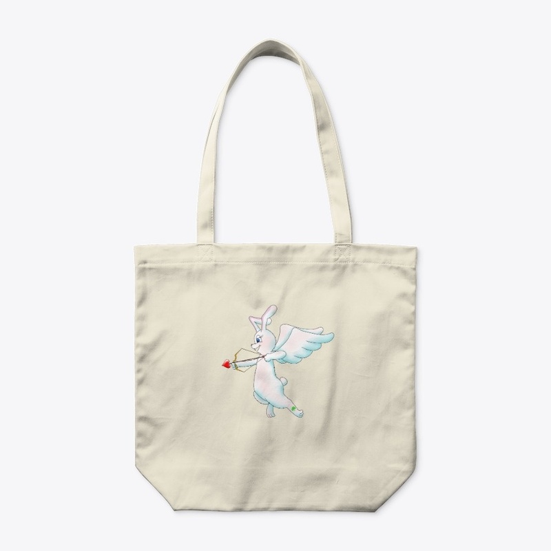Cupid Easter Bunny with Shamrock Tattoo