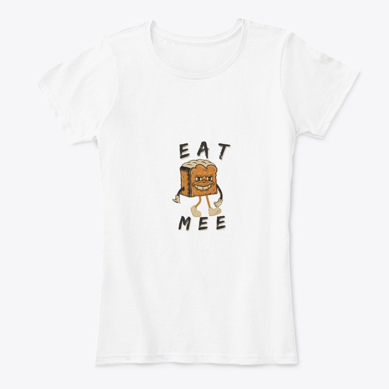Eat me cartoon bread t-shirt design 