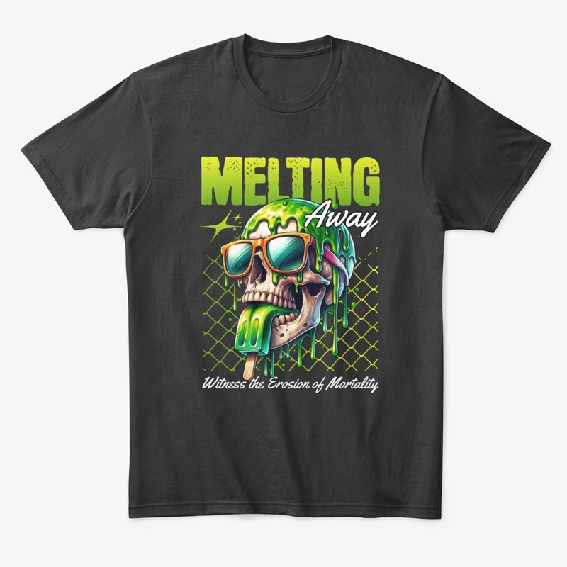 Trippy Skull Melting Away Streetwear Art