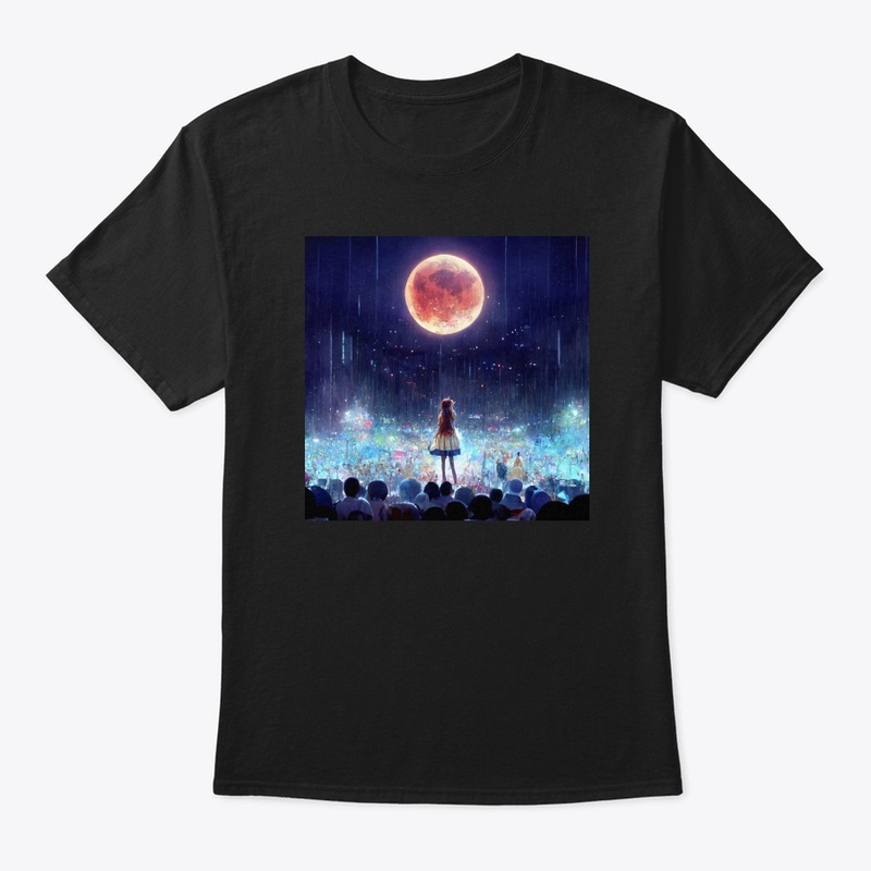Aesthetic moon anime girl