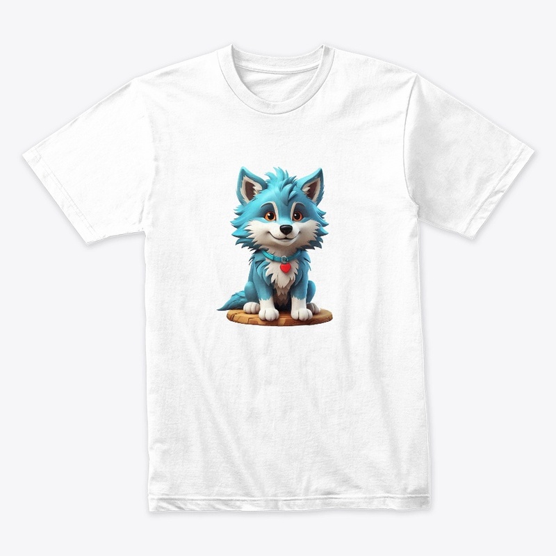 minimal cute cartoon friendly WOLF