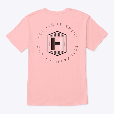 Support Becca Howell   Let Light Shine  Pale Pink Kaos Back