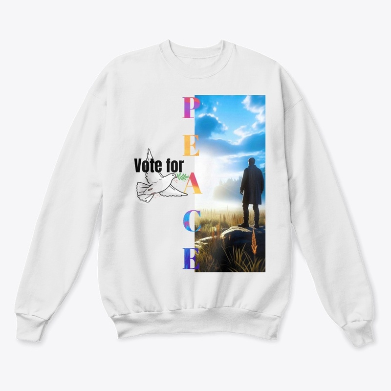 Vote for peace typographic design