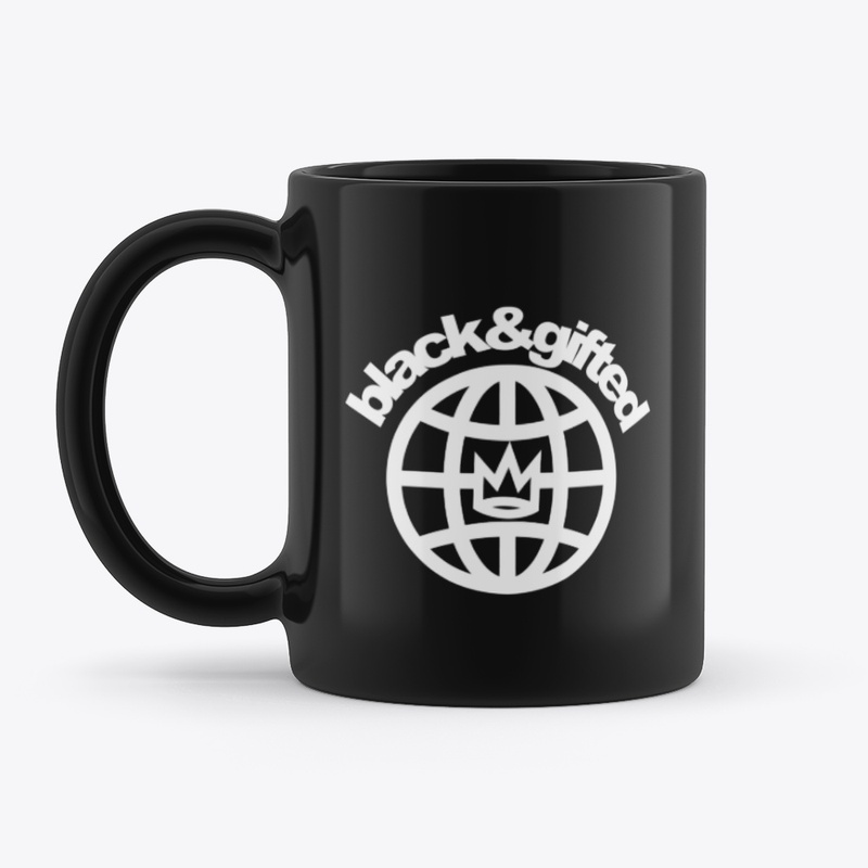Black&Gifted Primary Logo White