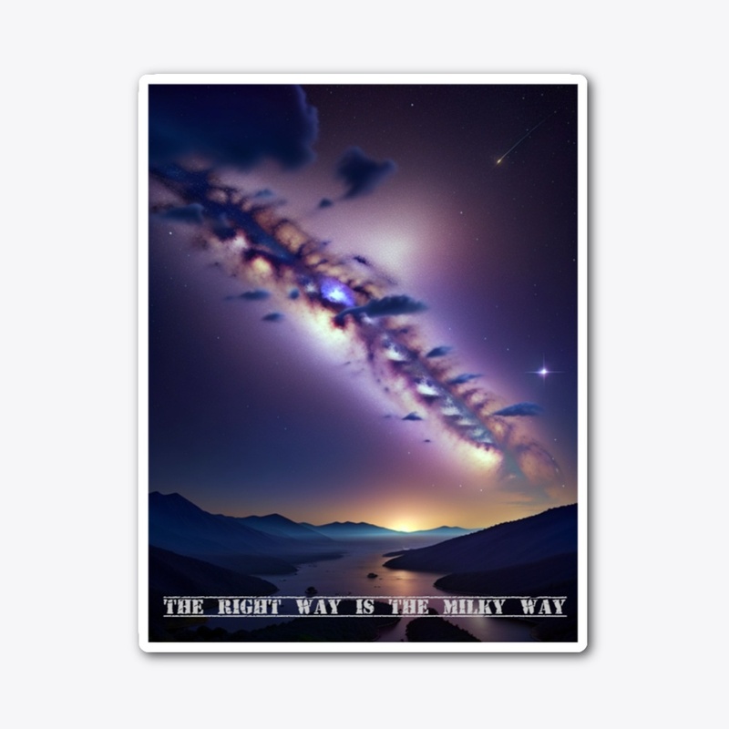Milky Way in the dark night