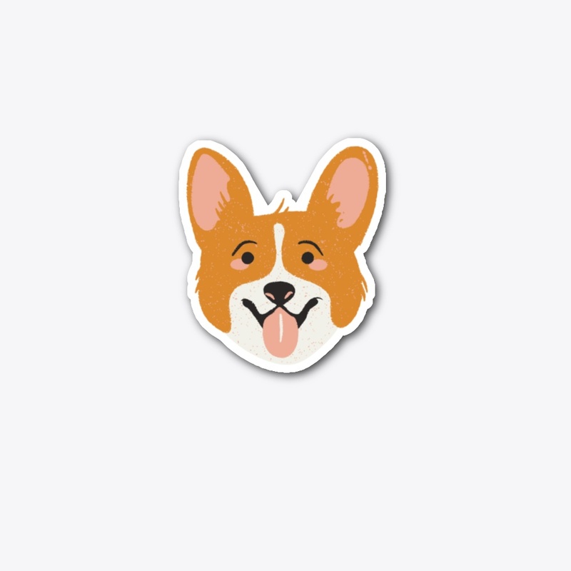 Cutie Corgi Doggie Sticker