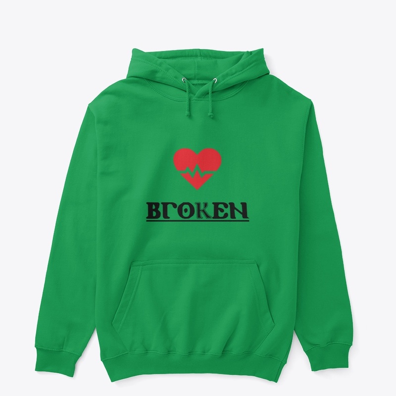 BROKEN HEART PRINT HOODIE
