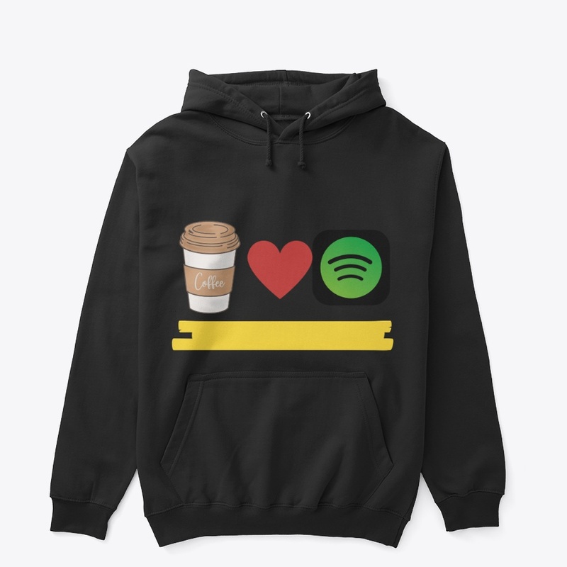 Coffee, Heart, Spotify hoodie