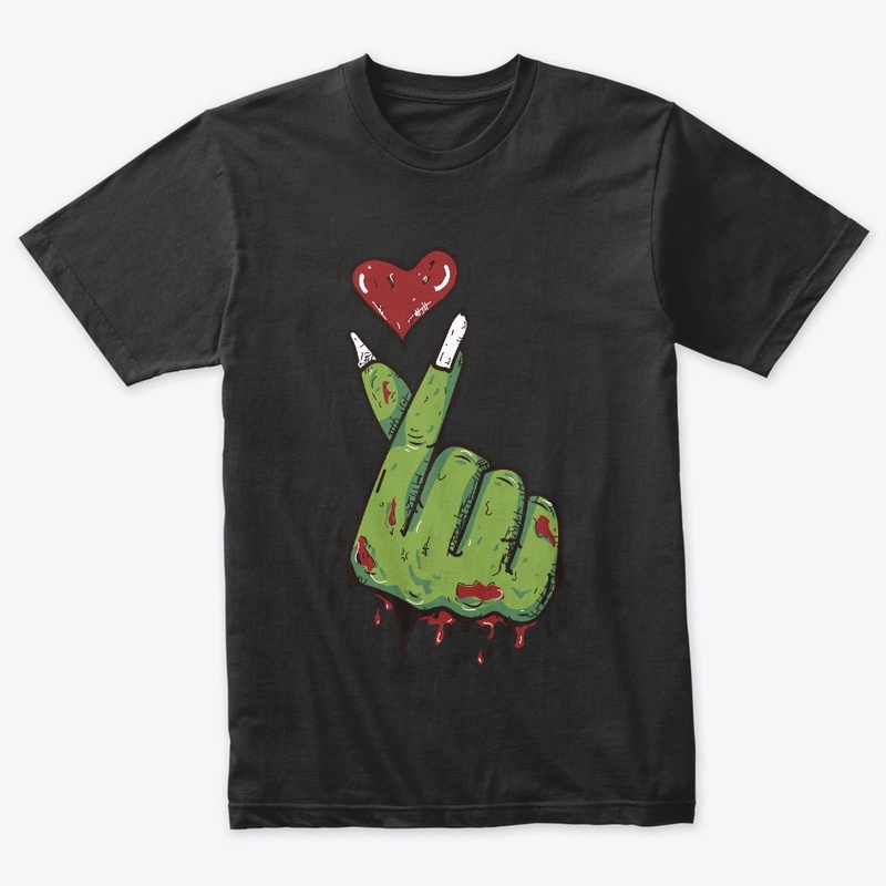 Halloween Zombie hand with heart