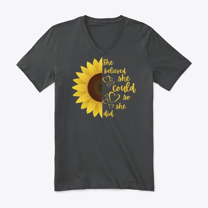 She Believed She Could Premium V-neck T