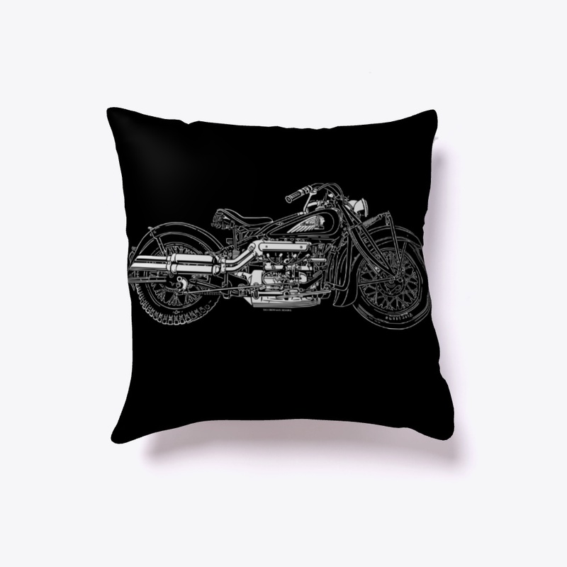 Scratchboard Upside Down 4cyl Motorcycle