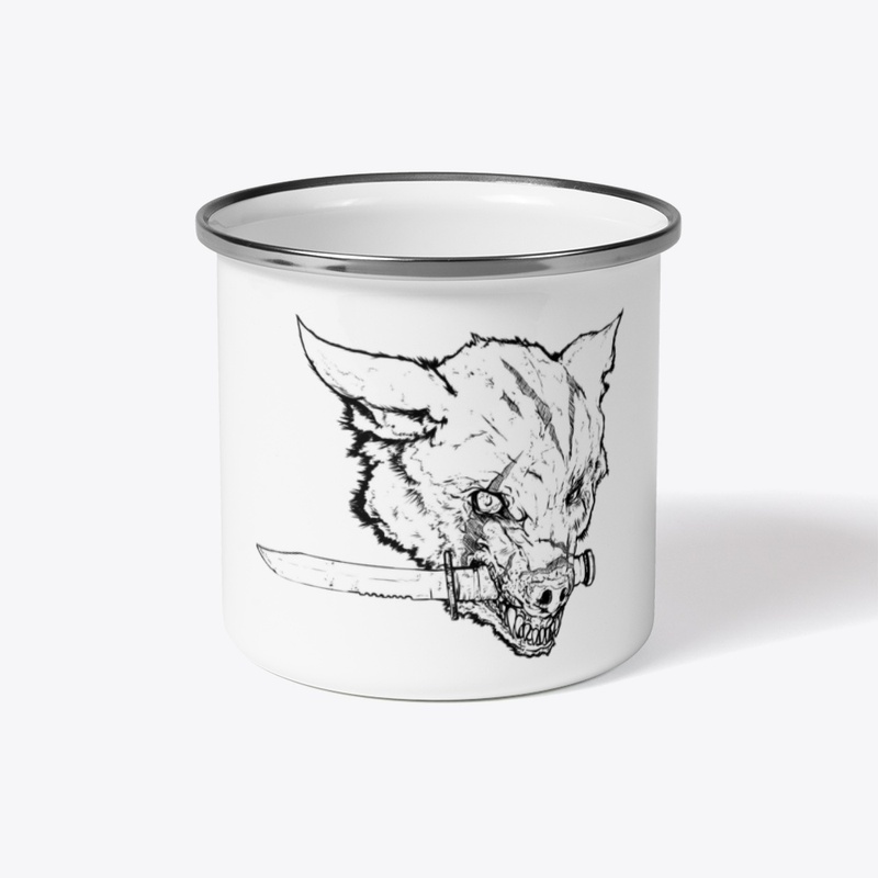 Classic Coyote Camping Mug